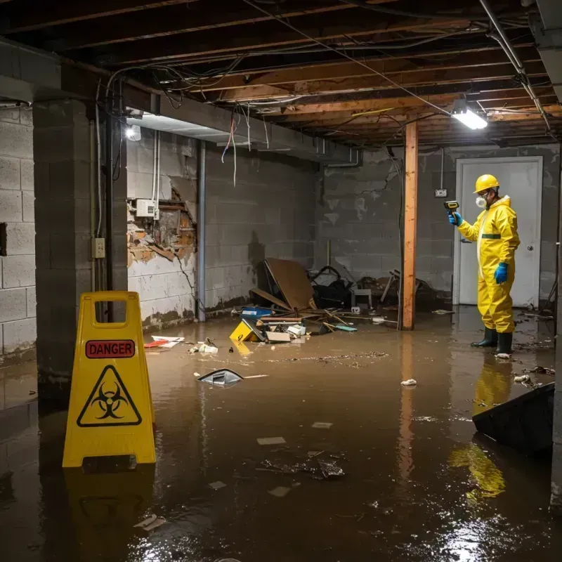 Flooded Basement Electrical Hazard in Troy, AL Property